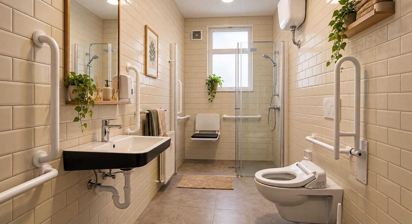 Ejemplo ilustrativo de un baño adaptado